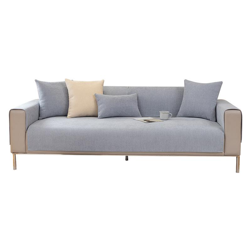 Chenier Sofa Cushion Is Universal In All Seasons, Non-Slip, High-End Gray Seat Cushion, Simple Sofa Cover, Cover Cloth, Backrest Towel.