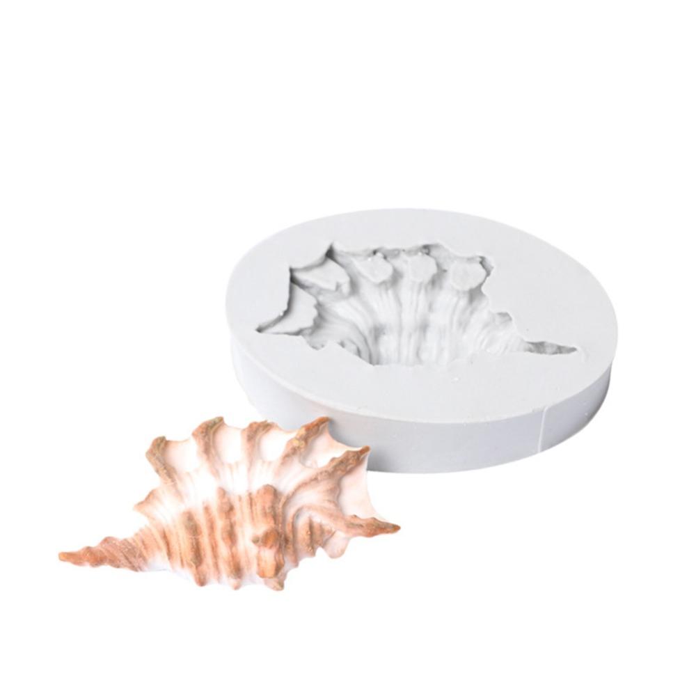 3PCS Flexible Seashell Fondant Mold Heat Resistant Conch Shell Mold Resin Crafting