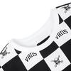 Vans Checkerboard Skull Print Vintage American Crew Neck Short Sleeve T-Shirt Unisex T-Shirt Black White VN0A54JUZ79