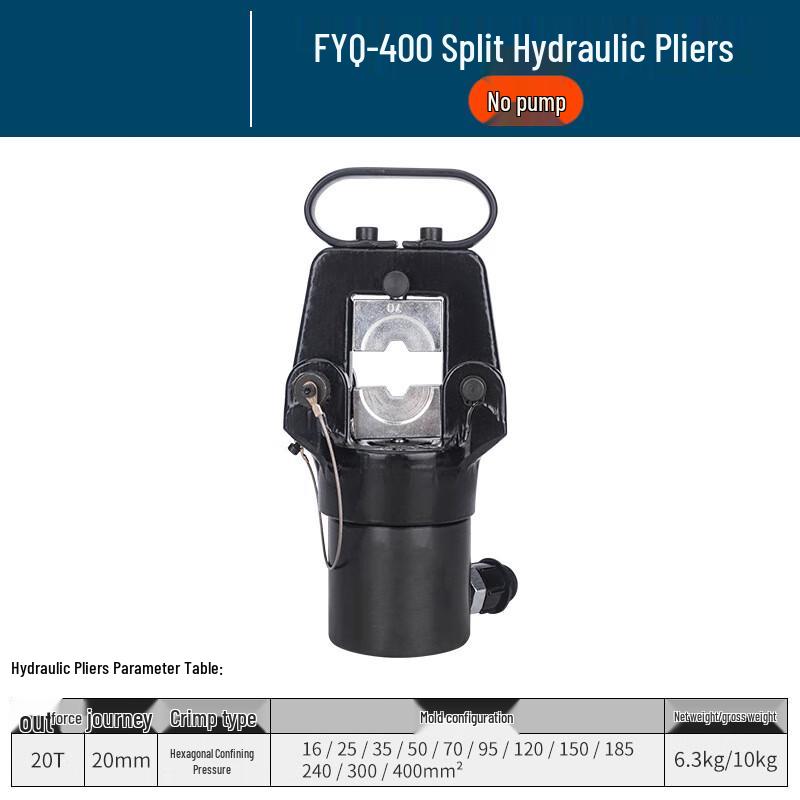 Beyou Split-Type Hydraulic Crimping Tool FYQ-400 (16-400mm²) CN plug (adapter included)
