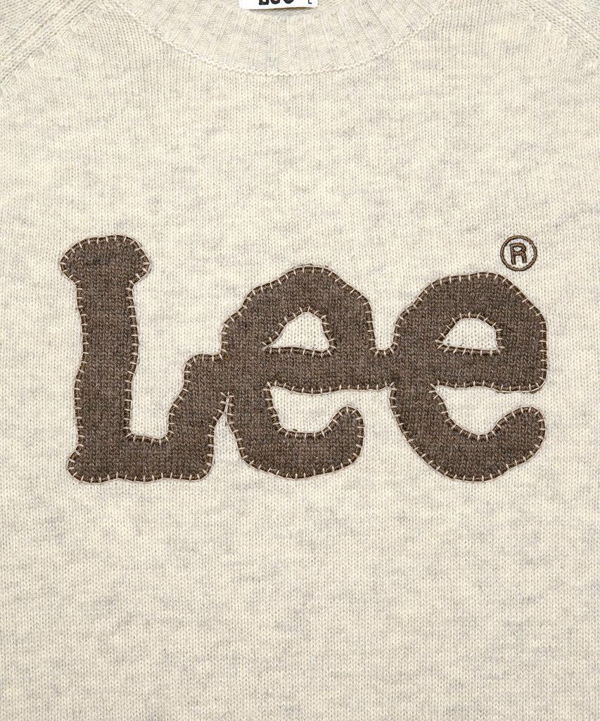 LEE Applique Big Logo Knit Oatmeal