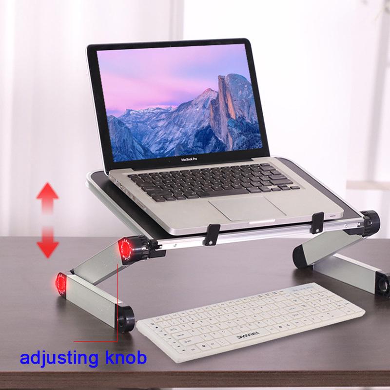 Aluminiumslegering Bærbar Bærbar Sammenleggbar Justerbar Bærbar Bærbar Skrivebord Datamaskin Bordstativ Bærbar PC