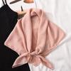 Women S Solid Color Large Square Scarf 90x90cm Casual Headscarf