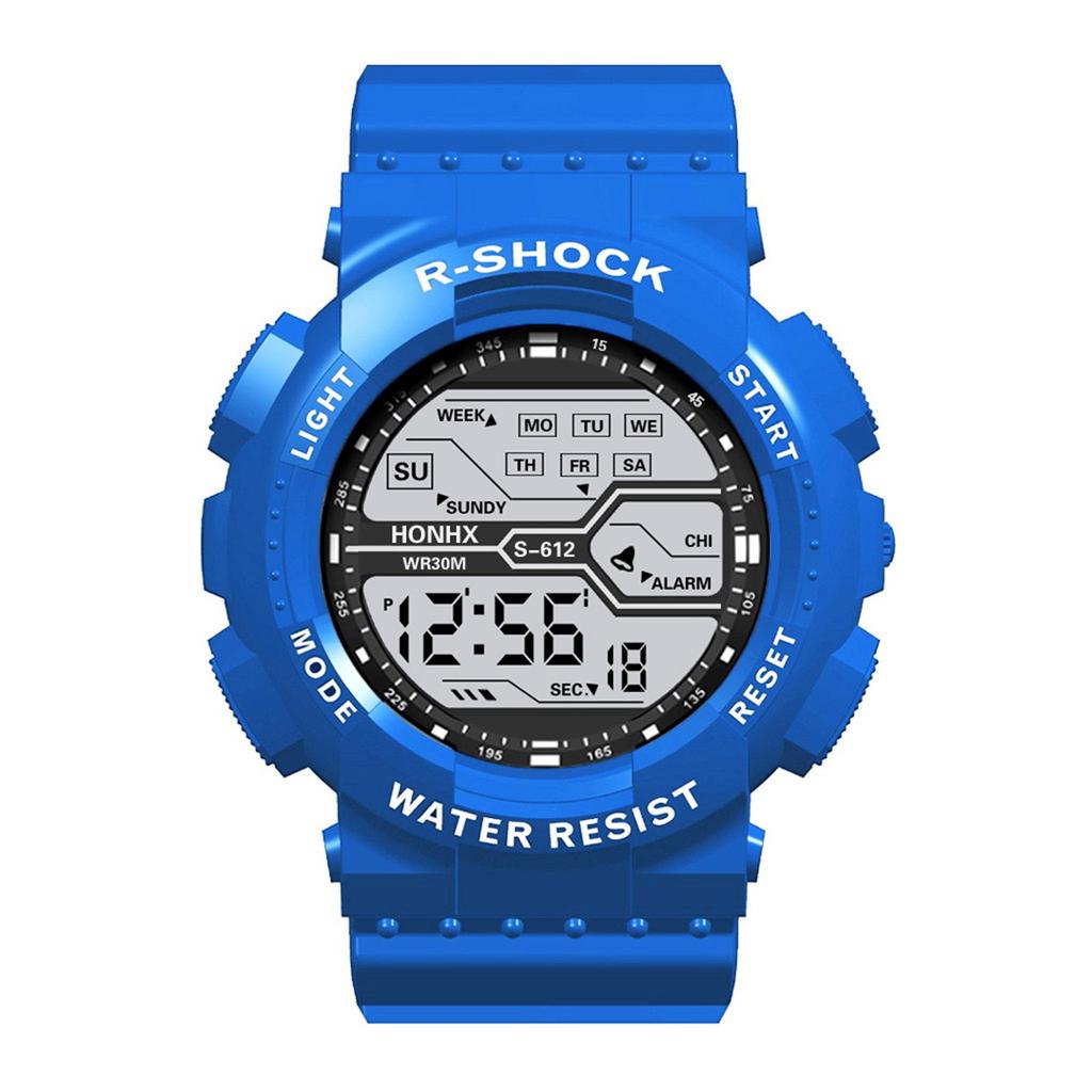 Mode wasserdichte Herren Jungen LCD Digital Stoppuhr Datum Gummi Sport Armbanduhr