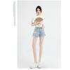 Neuer Chinesischer Stil Nationaler Stil Denim Shorts Damen Sommer Mode Personalisierte Stickerei Nationale Mode A-Linie Hotpants