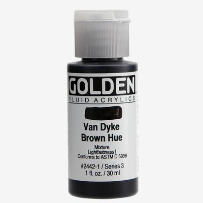 Acrylfarbe - GOLDEN - Van Dyke Braun Ton - 30ml - Matt - Professionell