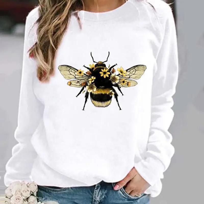 Interesting Printed Patterns in Europe and the United States, Round Neck Hoodies, Street Women's Sweatshirts