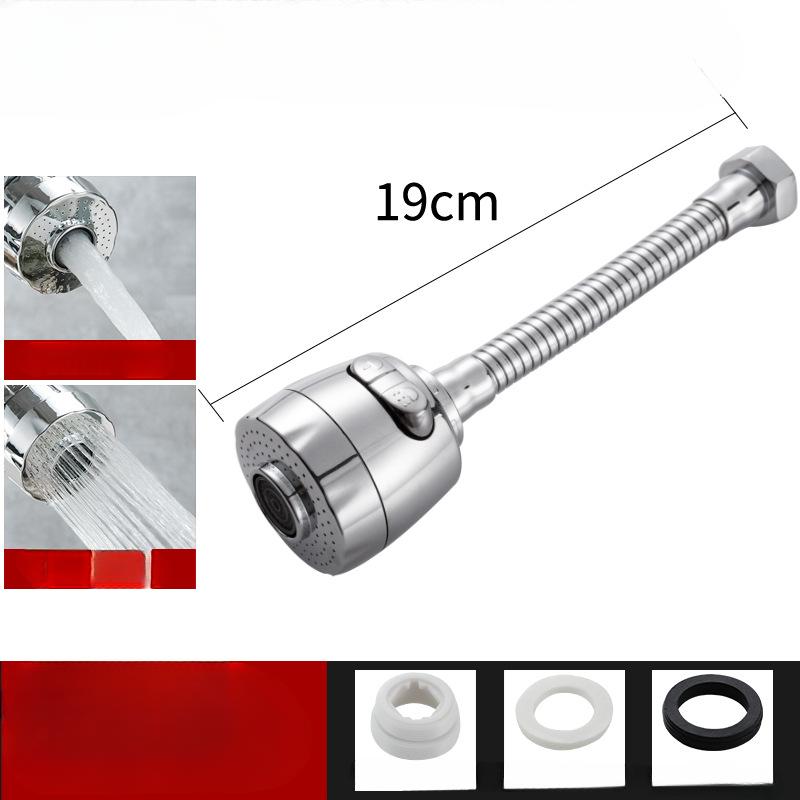 Baterie Cap anti-stropire Presurizat Filtru rotativ de 360 ​​de grade Aerator universal pentru robinet de bucătărie Extensie extinsă Economizor de apă
