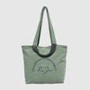 Corduroy Reversible Shopper Bag With Pouch_Green