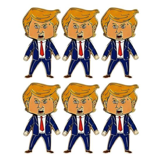 

Мультяшний Президент Значок Металевий Кумедний Фігурка Брошка Значок Емаль Лацканний Значок Аксесуар для Чоловіків Жінок Пальто Капелюх Сумка Куртка Рюкзак 6pcs