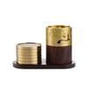 Brass Tea Ceremony Set With Heat-Resistant Coasters Six Tools Gongfu Service