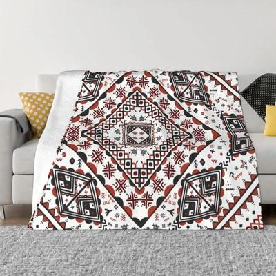 Bohemianisches Muster Decke Warmes Fleece Weicher Flanell Kabylischer Teppich Amazigh Tagesdecken für Bett Sofa Reise Herbst