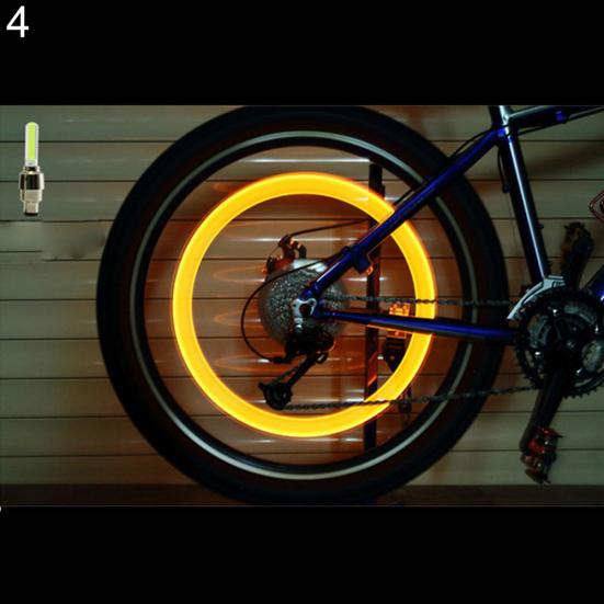 2 x Blikající Krytky Ventilků Kol LED Světla pro Auto Kolo Motocykl