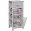 Armoire avec 1 tiroir et 3 paniers  Bois de Paulownia