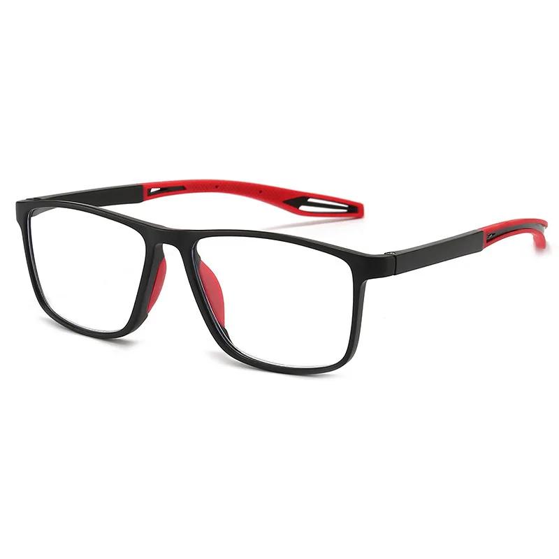

Sports-Style Square-Frame Prescription Glasses Fashion Anti-Blue Light High Definition Eyewear TR90 Frame Unisex Single Version&1.56&Anti Blue Ray красный