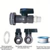 PVC Water Barrel Spigot Kit with Universal Connector and Wall Mount for Easy Garden Use