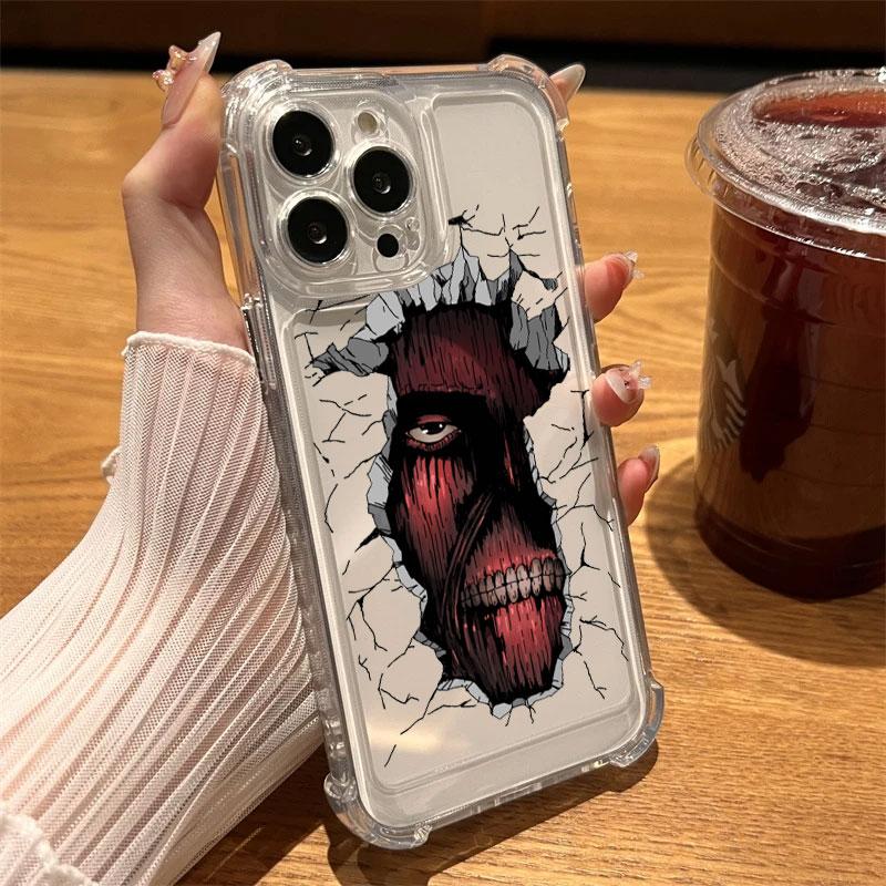 Anime Attack On Titan Hot Phone Case For iPhone 17 Air 16 e 15 14 13 12 11 Pro Max Plus Mini SE 2020 2022 Soft Shockproof Cover