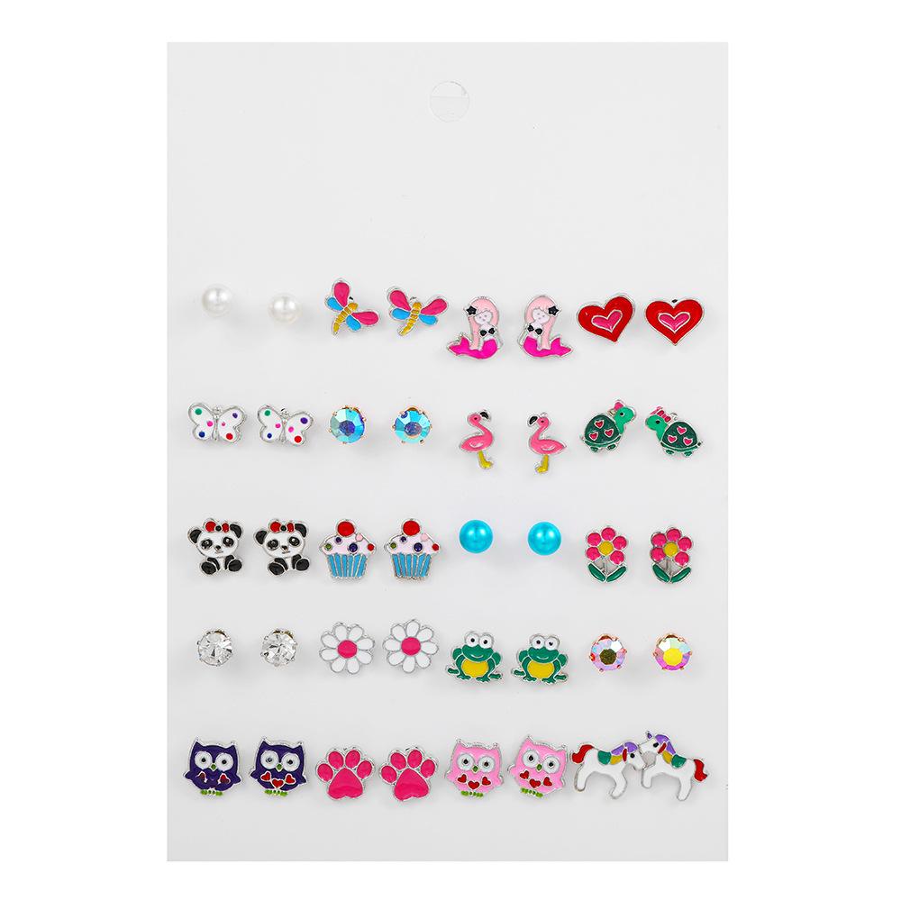 30-Pair Non-Repeating Korean & Western Style High-Quality Earrings Set for Women