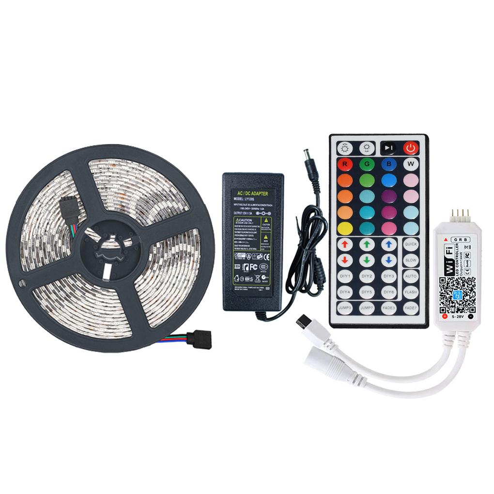 

5/10M RGB светодиодные ленты водонепроницаемые 5/10/15M светодиодные фонари 44-кнопочный ИК-контроллер 10m