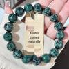 Bodhi Root Six-Character Mantra Beads: Women's Wrap-Around Bracelet for Prayer & Meditation.