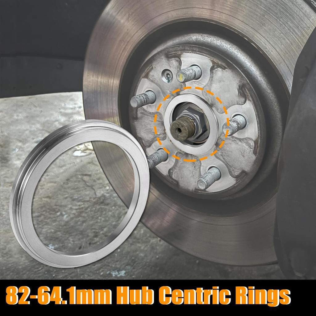 X AUTOHAUX Set of 4 OD 82mm to ID 64.1mm Aluminum Alloy Car Hub Centric Ring Wheel Boss Center Spacer