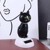 Decoration Solar Powered Black Solar Toy Doll Dancing Cat Figure Bobble Head Doll Shaking Head Cat