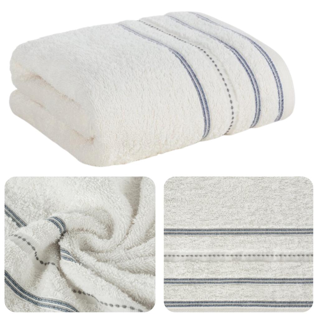 Eurofirany Gruby Ręcznik Vento Łazienka Spa Hotel Horeca 50X90Cm Kremowy