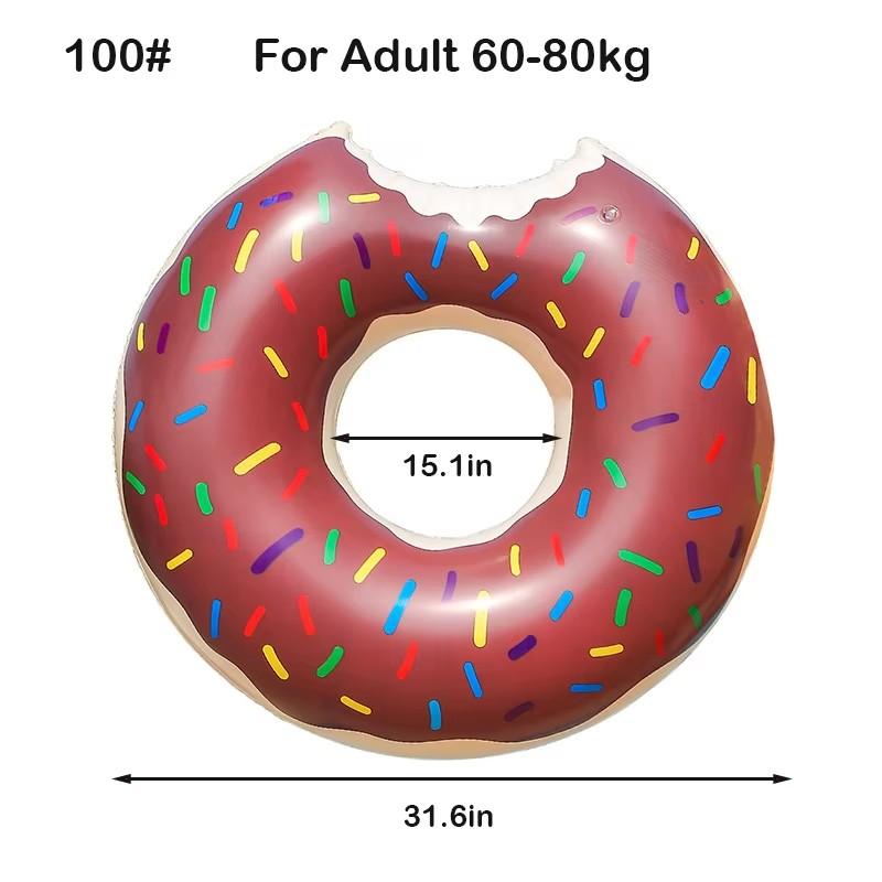 Rooxin Donut Schwimmring Aufblasbarer Schwimmbad-Schwimmer für Kind Erwachsener Schwimmkreis Babyschwimmreifen Wasserspiel Schwimmausrüstung