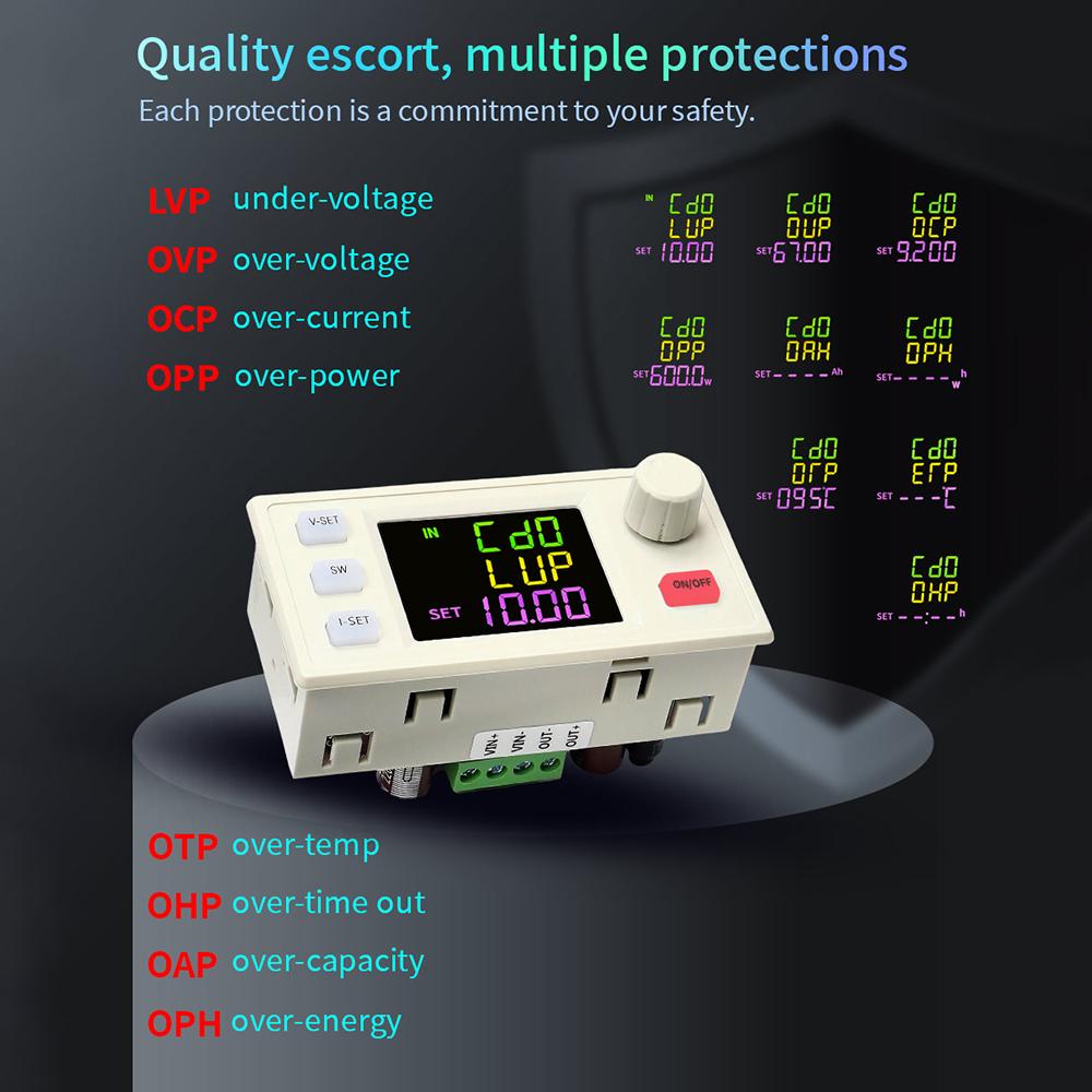 XY6509X/XY6506X DC Step-down Power Supply 65V 9A 585W CNC Adjustable Regulator 6A 390W CC CV Lab MPPT Solar Charge Power Module