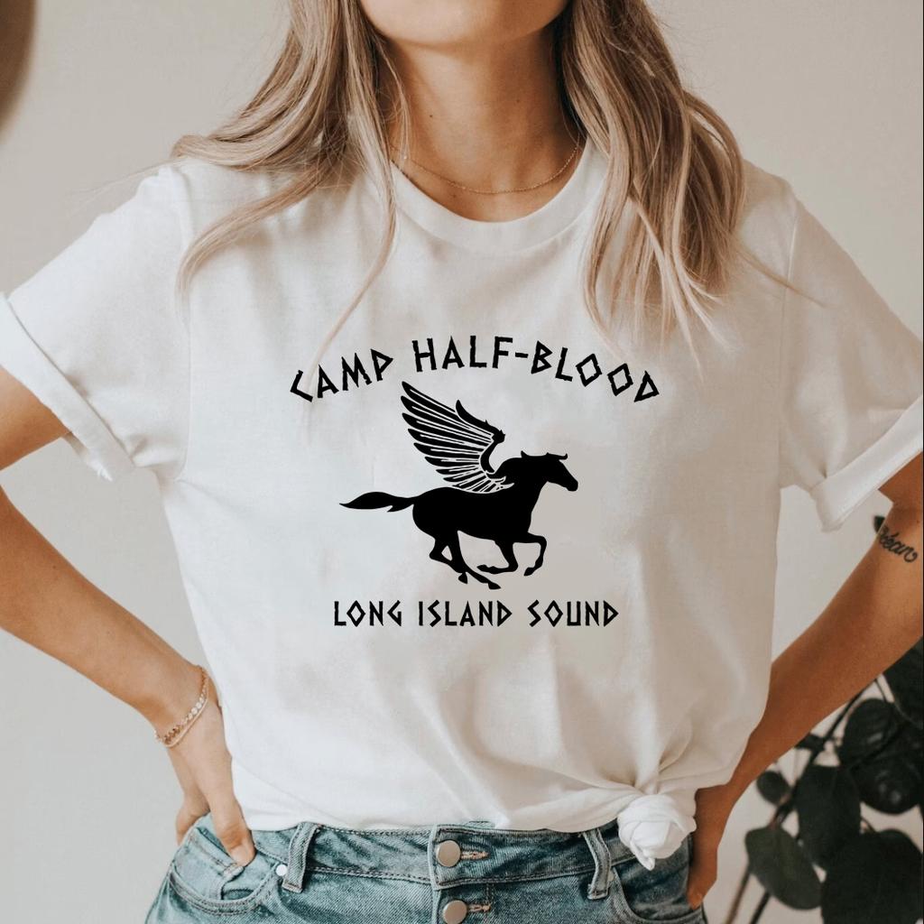 T-shirt Campo Mezzosangue T-shirt Percy Jackson Abbigliamento Donna Maglietta Divertente a Maniche Corte Magliette Unisex Vintage Donna Top Y2k