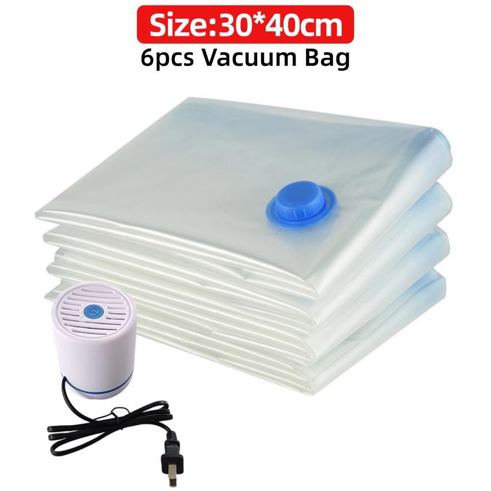 6/12PCS Vacuum Bag for Clothes Storing Dustproof Compression Sealer Bag Space Saving Blankets Clothes Pillows Storage Container