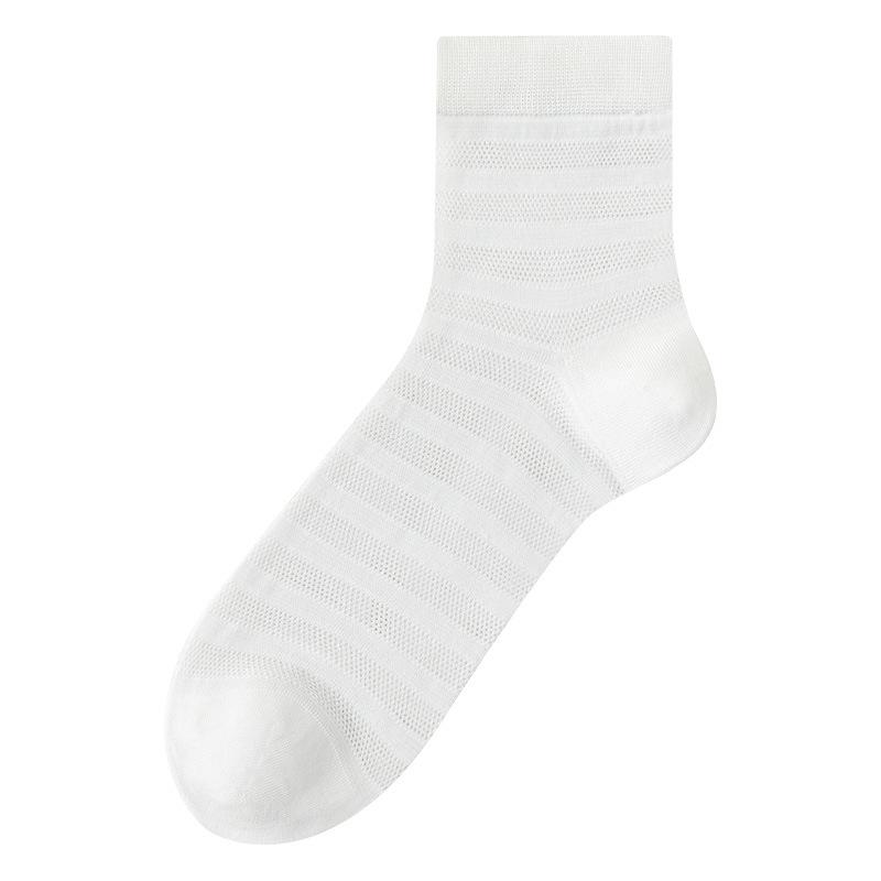 Damskie letnie ultracienkie skarpety do połowy łydki z siateczki 7A antybakteryjne i antyodorowe