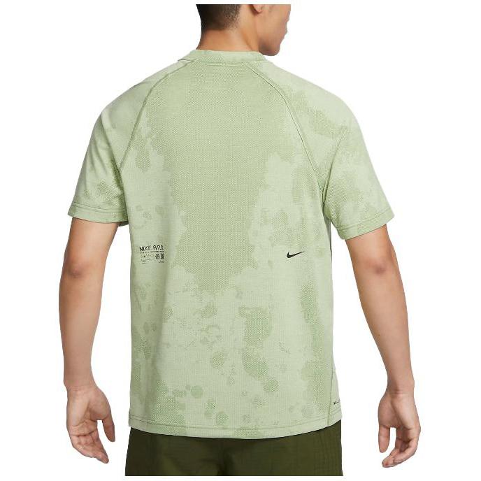 Nike T Shirts Men's Green Crew Neck Moderate Straight Fit DX6955-371