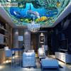 Foto 3D Unterwasserwelt Wandbild Ozean Delphin Hotel Wohnzimmer Kinder Schlafzimmer Innendekoration Moderne Deckenwandbild Tapete