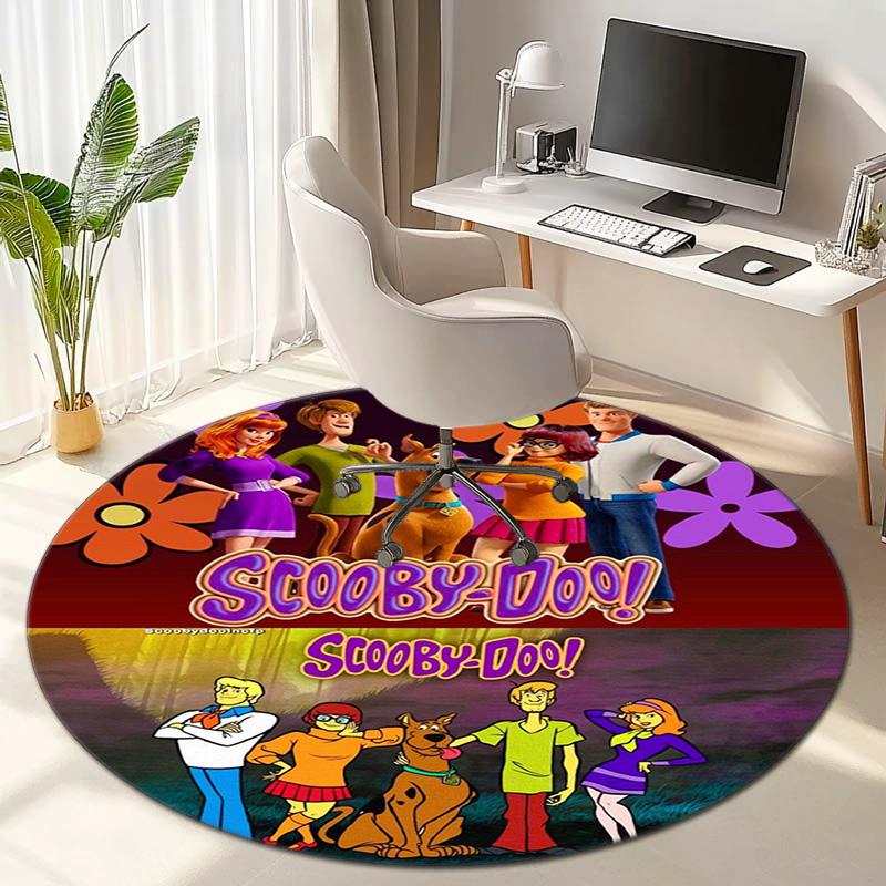Halloween supernatural comedy adventure movie Scooby-Doo Round Carpet Soft Home Decoration Corridor Table and Chair Anti slip Outdoor Floor Mat rug 2