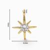 10Pcs/lot 14K Gold Color Plated Brass Star Pendants with Zircon Charms Pendant for DIY Necklace Jewelry Making Accessories