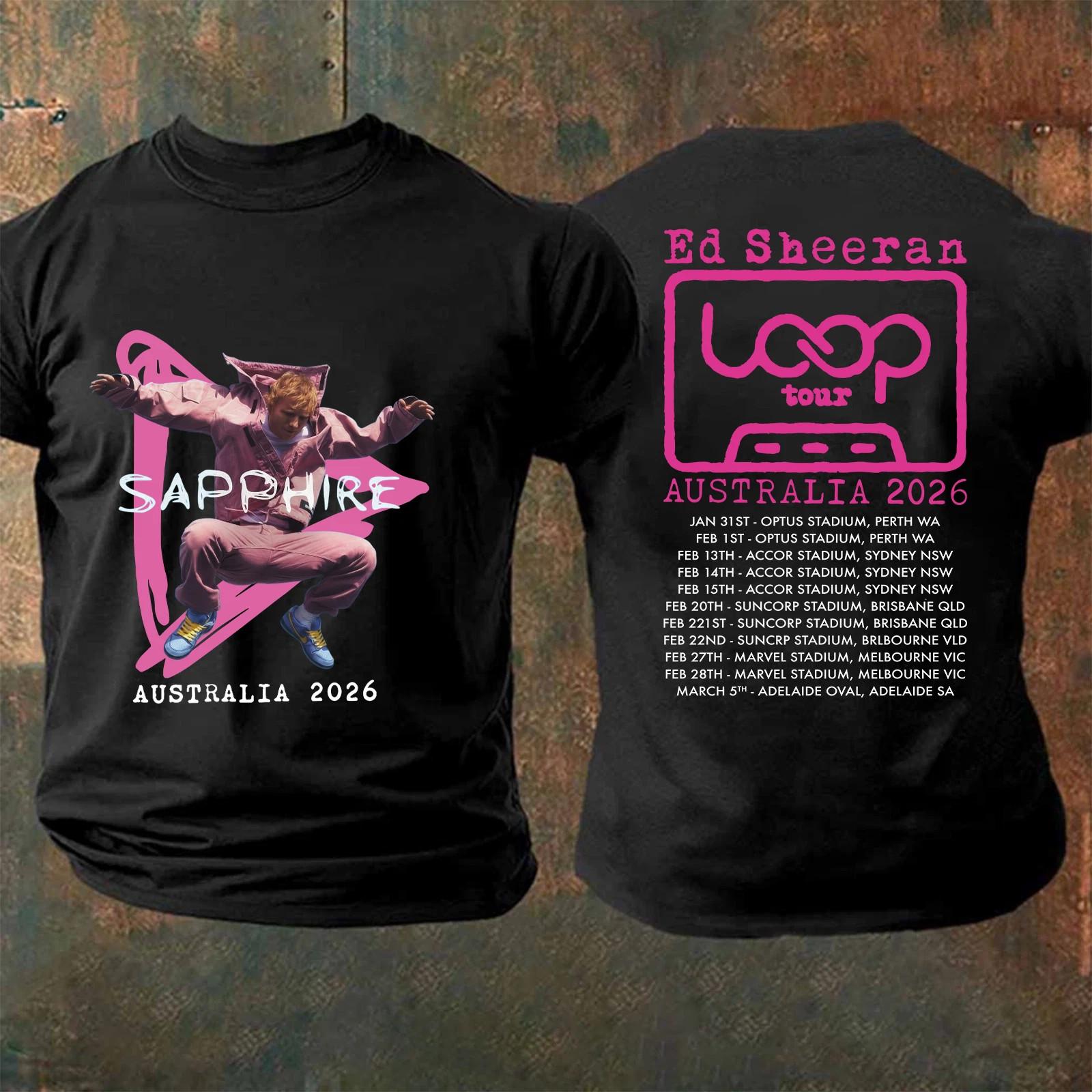 Ed Sheeran Tour Australia 2026 Tshirt Gift For Fans S