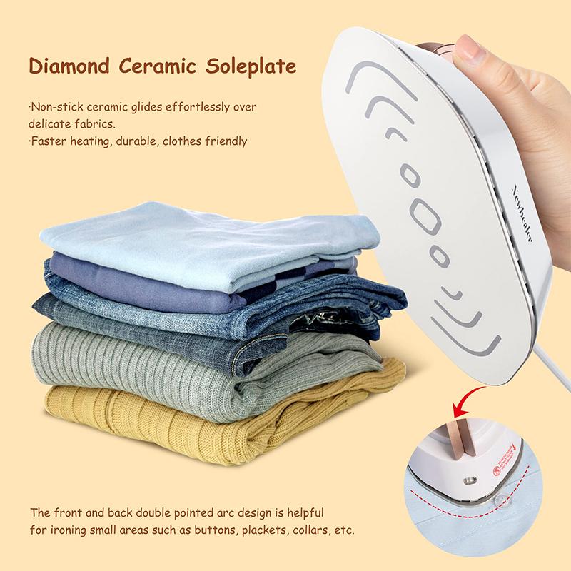 Dual-voltage Non-steam Travel Dry Iron Come with Travel Bag 100-120V / 220-240V, 50/60HZ, 150W