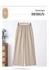 Women's High-Waisted Wide-Leg Pants - Spring/Summer, Middle-Aged, Plus Size, Elegant Drape Style
