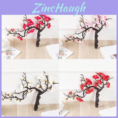 Künstlicher Bonsai-Baum Mei mit Seidenblüten für Zuhause, Büro und Fotografie