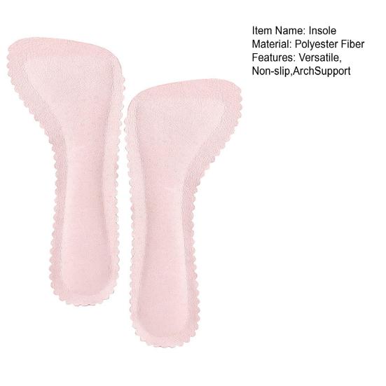 1 Pair Women High Heel Insoles Comfortable Anti-Friction Heel Pads Reduce Lower Limb Joint Pressure for Long Standing Walking Relief Foot Support