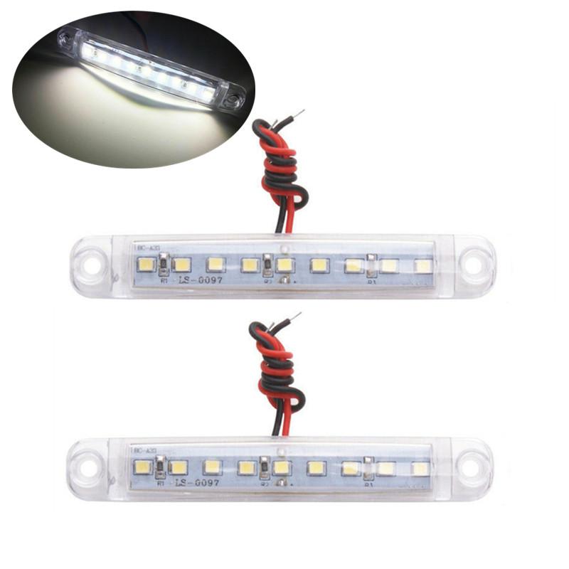 2PCS 9SMD Red Trailer Lights 12 V Side Marker Light Caravans Rear Light Trailer Light 12 V Rear Truck Lights LED Lamp 12v