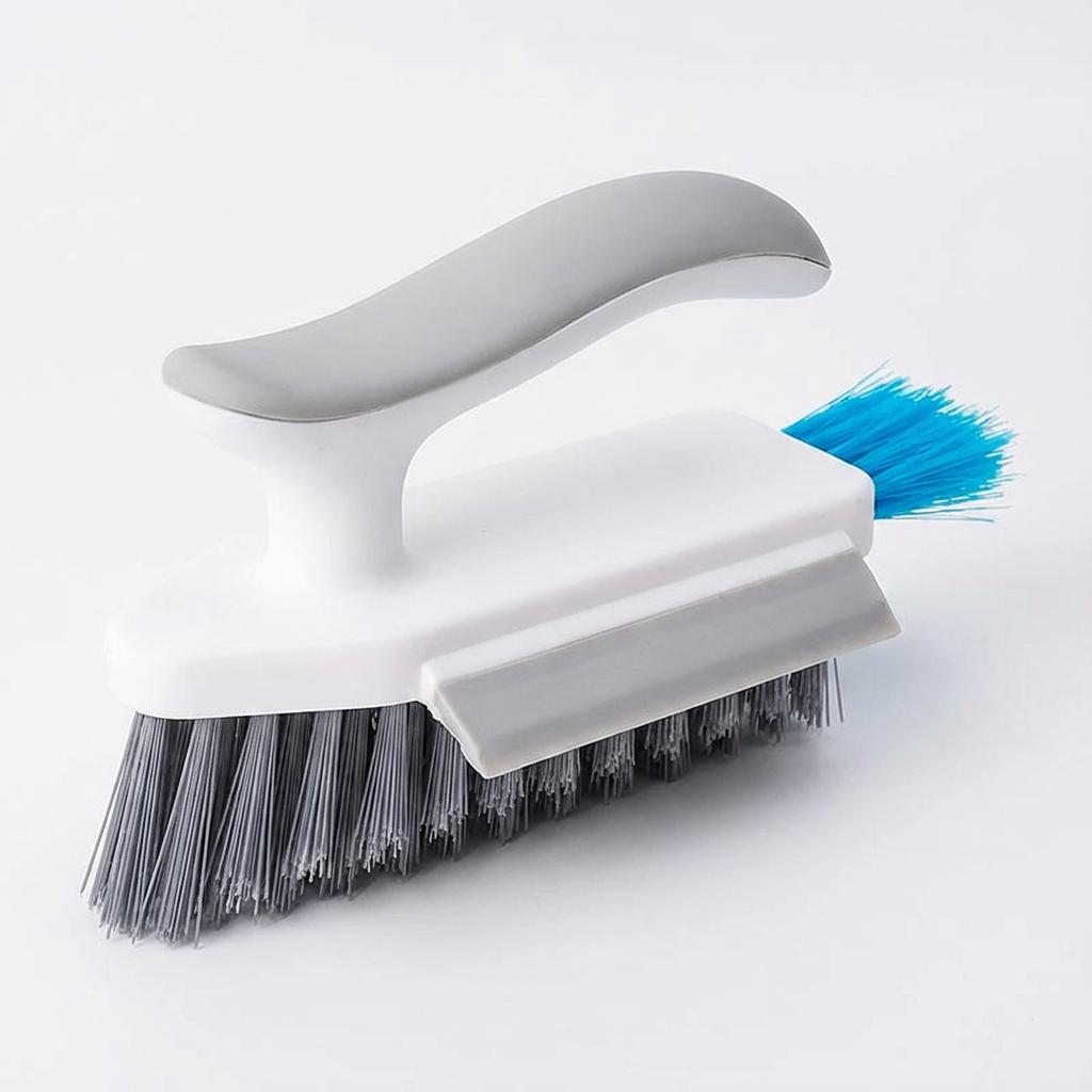 V-Shape Crevice Cleaning Brush, Reaches 90° Corners. 16x4x11cm, White Plastic, for Tiles & Grout