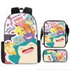Elementary School Backpack Set 3-Piece Large Capacity Fashion Oxford Cloth Shoulder Bag