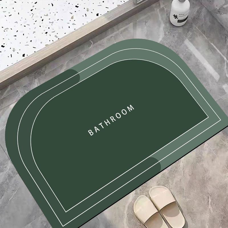 Soft Diatom Mud Absorbent Mat Bathroom Floor Mat Non-Slip Toilet Floor Mat Bathroom Toilet Carpet Entrance Door