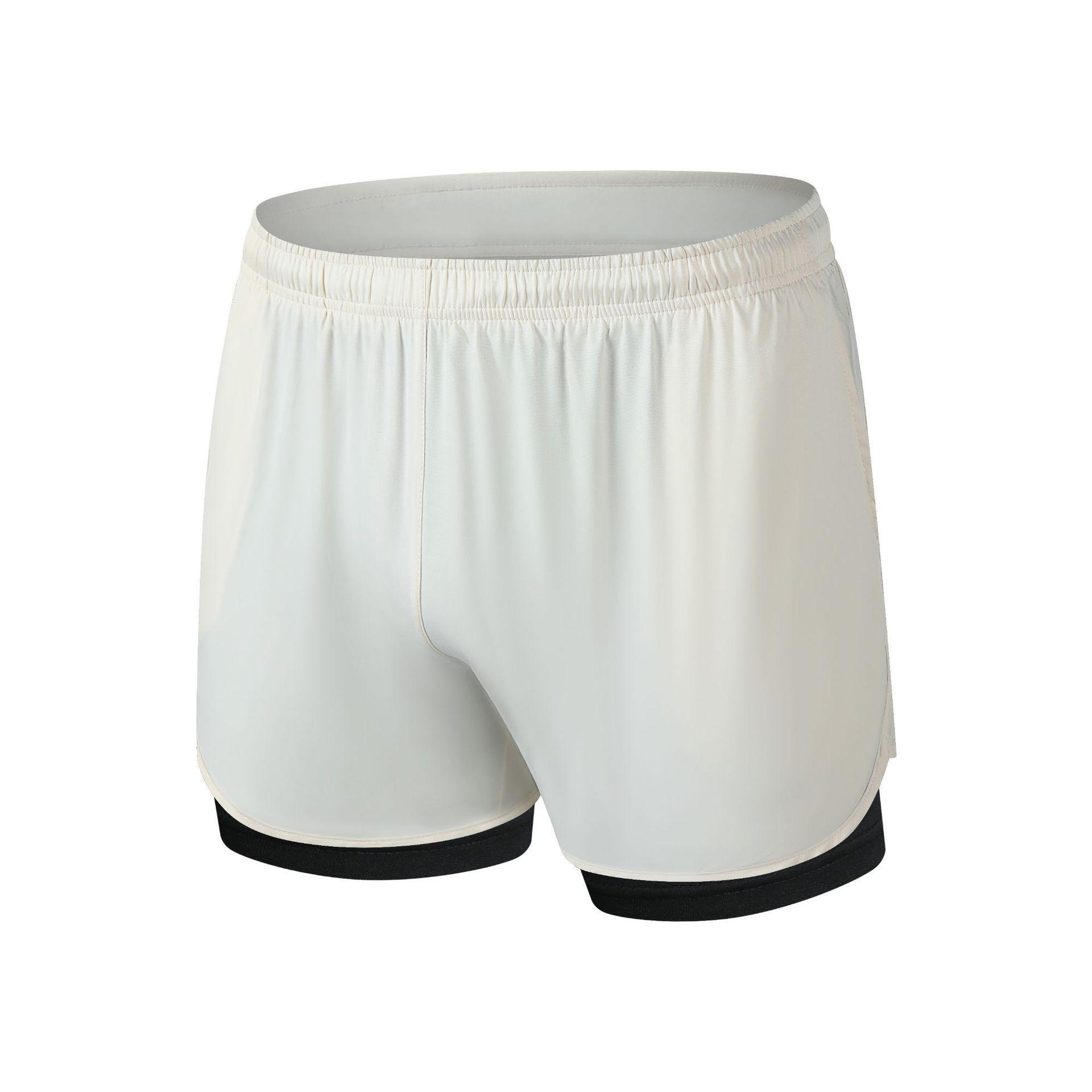 

Men s Quick-Dry Double-Layer Sports Shorts: Breathable Running, Marathon, Basketball Training Liner. L (60-70 kg)