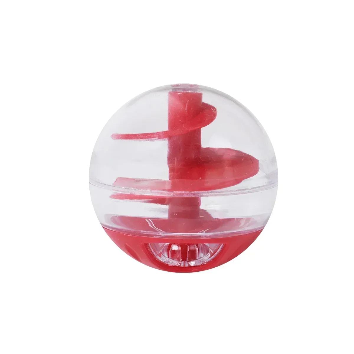 

Cat Treatment Distribution Ball 1PC Adjustable Leakage Port Slow Feeding Machine Puzzle Ball Interactive Cat Game Training червоний
