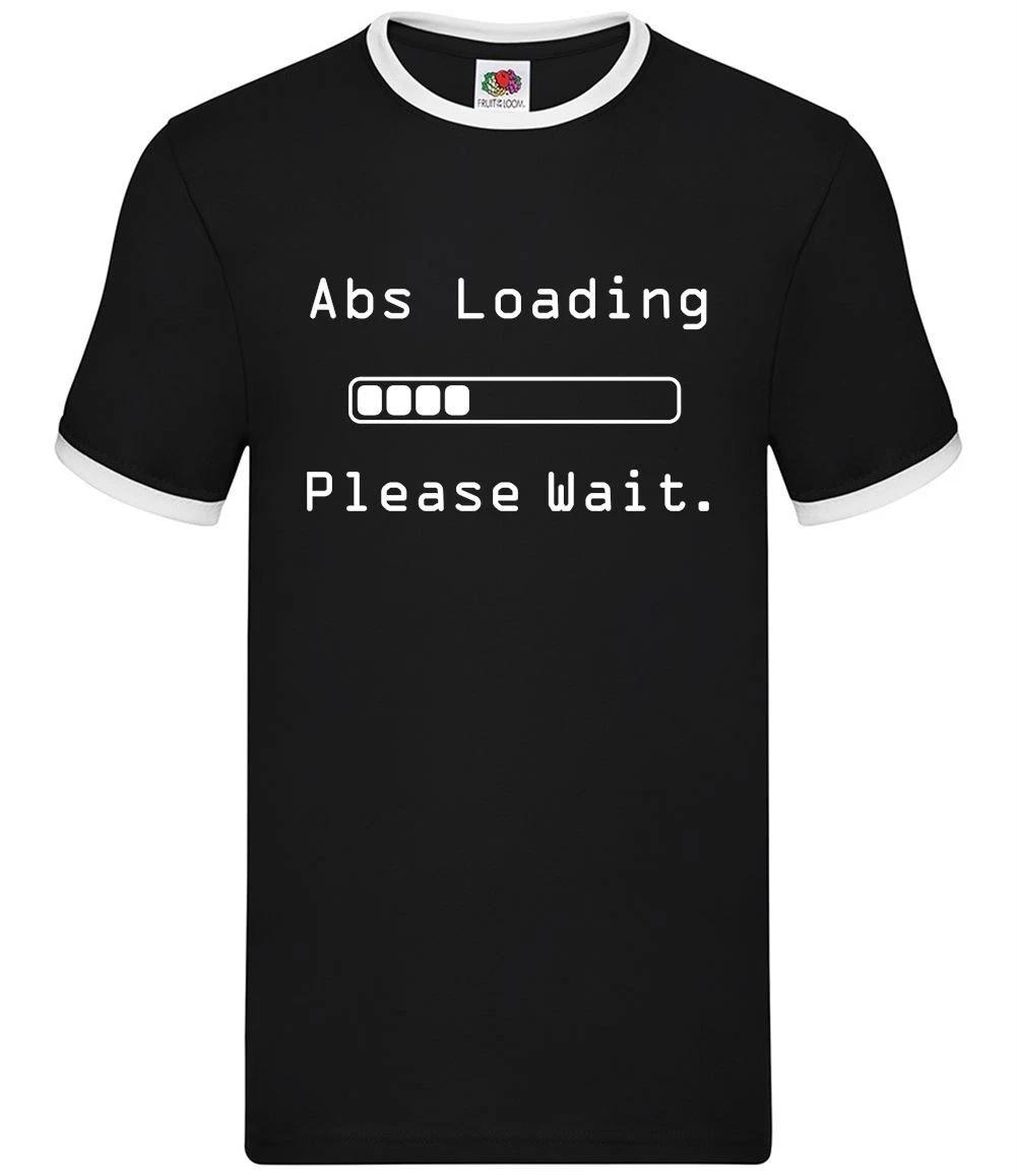 Abs Loading Please Wait - Mens Ringer - Gym Workout Exercise XL