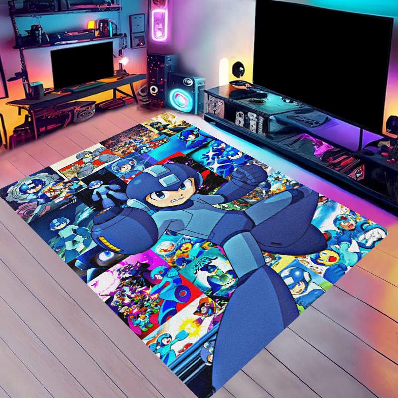 Robot Game Carpet M-Megaman European and American Series Living Room Square Rugs Tent Mats Carpets for Living Room