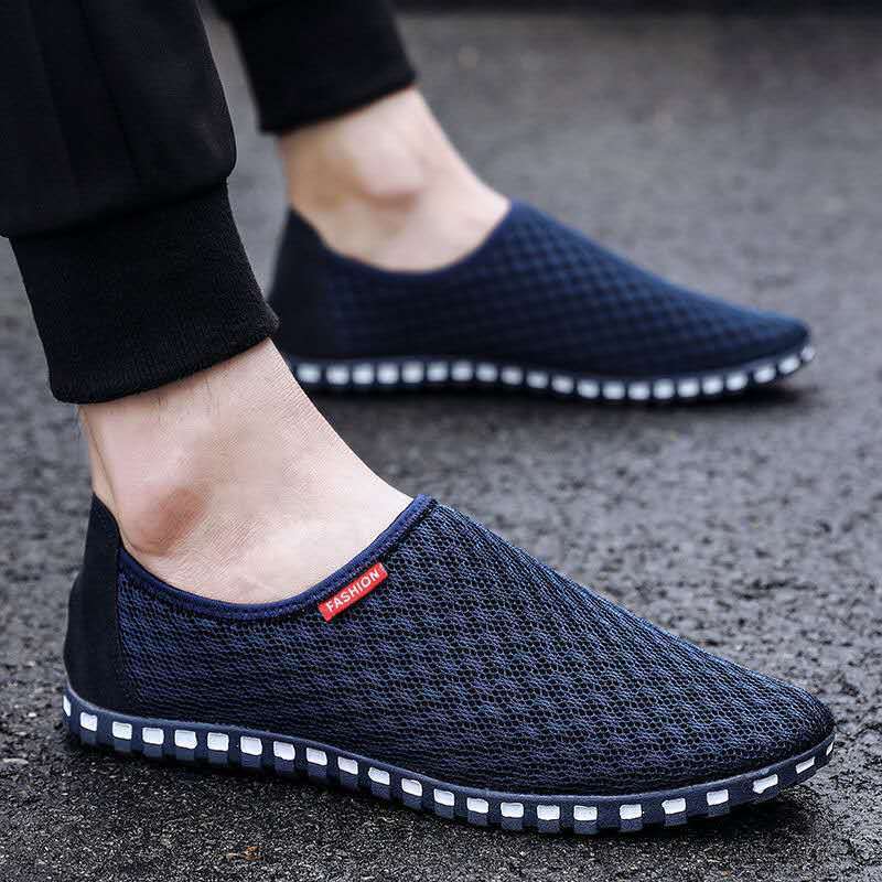 Spring and Summer Breathable Men's Shoes, Korean Style Trendy and Versatile Casual Shoes, Men's Sports Shoes, Men's Flat Running Shoes